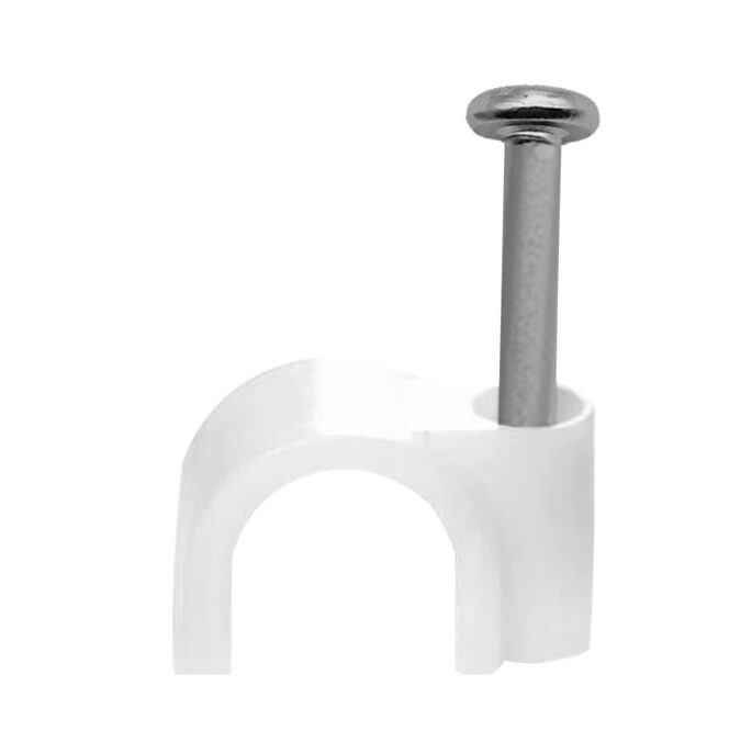 6mm Cable Clips 100 Pack White