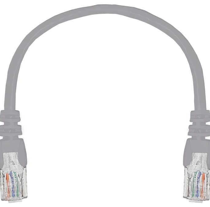 Linkbasic 22cm UTP Cat5e Flylead Grey