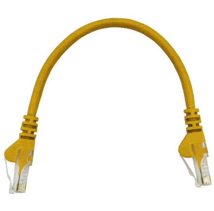 Linkbasic 22cm UTP Cat5e Flylead Yellow