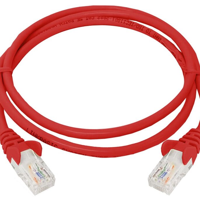 Linkbasic 1 Metre UTP Cat5e Flylead Red