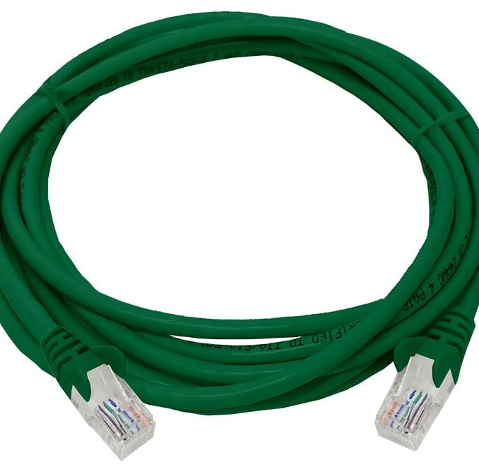 Linkbasic 3 Metre UTP Cat5e Flylead Green