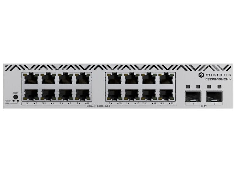 MikroTik SWoS Cloud Smart Switch 16 Port Gigabit 2 SFP+ | CSS318-16G-2S+IN