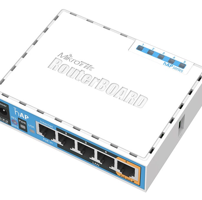 MikroTik hAP 5 Port Ethernet 300Mbps WiFi 4 Router