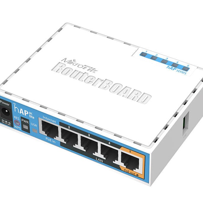 MikroTik hAP ac Lite 5 Port Ethernet 750Mbps WiFi 5 Router