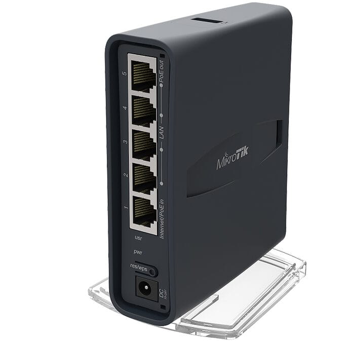 MikroTik hAP ac Lite Tower 5 Port Ethernet 750Mbps WiFi 5 Router