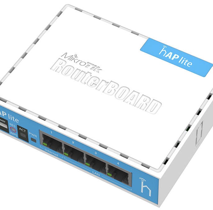 MikroTik hAP Lite 4 Port Ethernet 300Mbps WiFi 4 Router