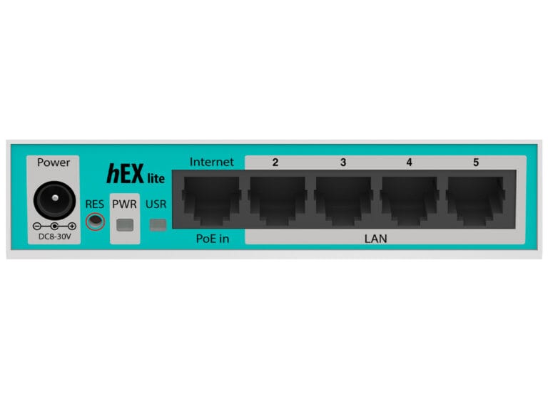 MikroTik hEX Lite 5 Port Ethernet Desktop Router | RB750r2