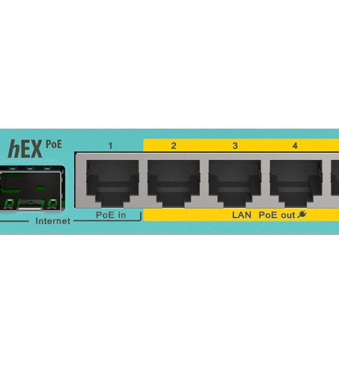 MikroTik hEX PoE 5 Port Gigabit 1SFP PoE Out Desktop Router