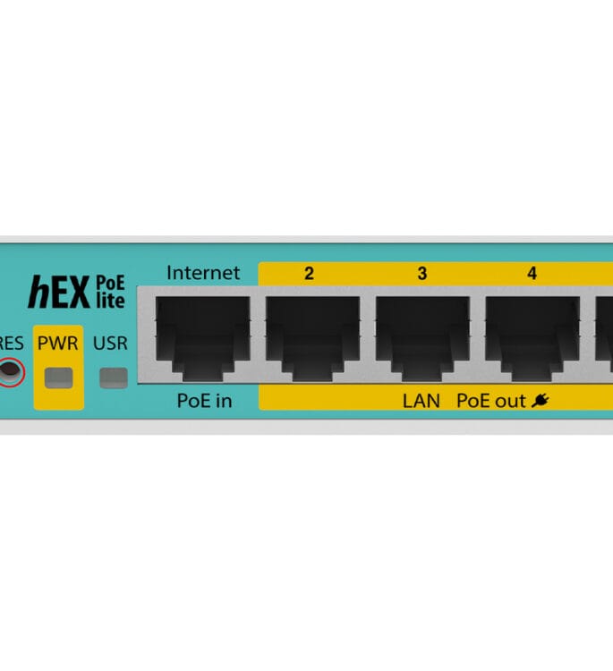 MikroTik hEX PoE Lite 5 Port Ethernet 4 PoE Router
