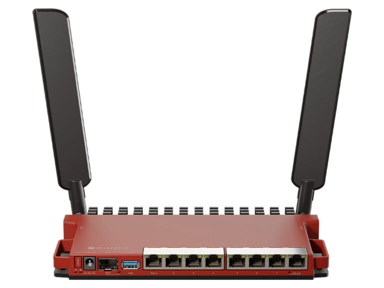 MikroTik 8 Gigabit 1×2.5Gbps SFP Dual Core WiFi 6 Router | L009UiGS-2HaxD-IN