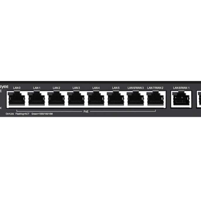 Reyee 10 Port Gigabit 4 WAN 8 PoE 110W Cloud Router