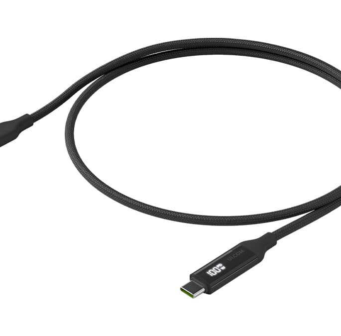 Ubiquiti USB-C Cable with Charge Display Black