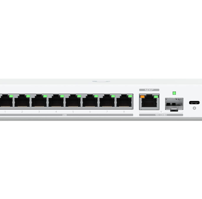 Ubiquiti UniFi Flex 2.5G 8 Port 2.5G with 10G Combo Uplink