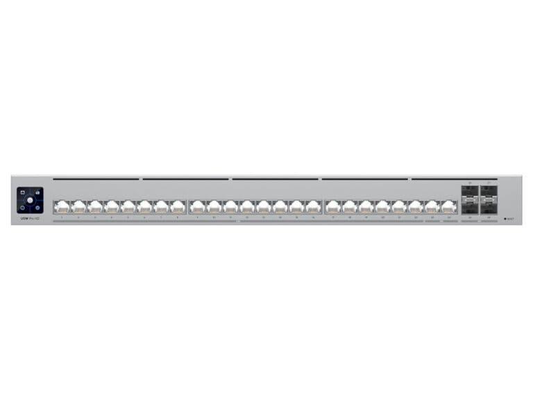Ubiquiti UniFi 24 Port 2x 10Gbps 22x 2.5Gbps 4SFP+ Pro HD Switch | USW-Pro-HD-24