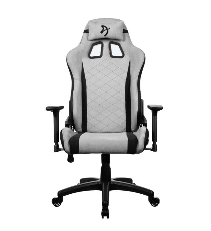Arozzi Avanti Soft Fabric Gaming Chair – Light Grey
